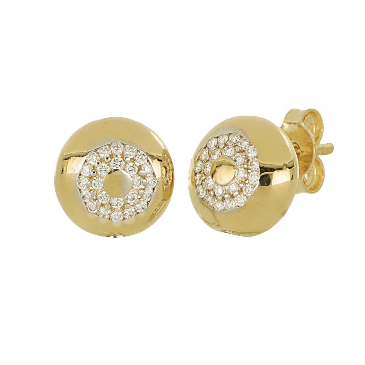 Runde Ohrringe aus Gold mit Diamanten - OD862