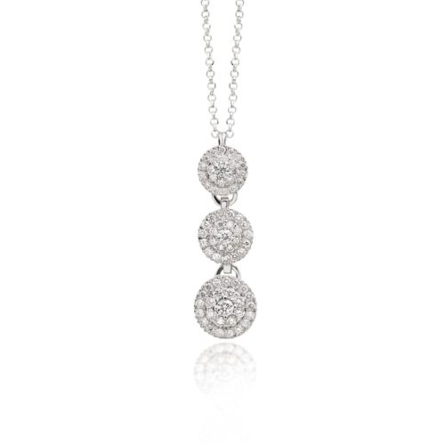 Halskette aus mehreren Steinen mit Diamanten