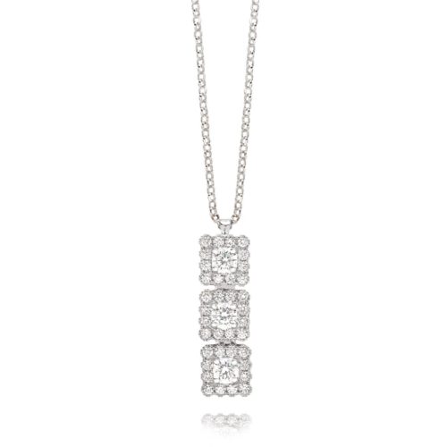 Halskette aus mehreren Steinen mit Diamanten