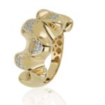 Ring aus 18 Kt Gold mit Diamant-Pavé - AD966