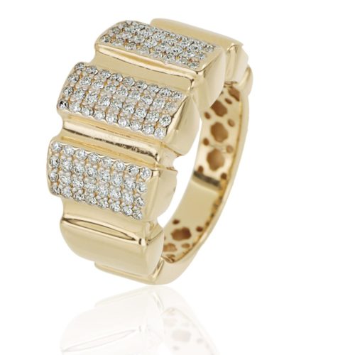 Ring aus 18 Kt Gold mit Diamant-Pavé - AD968