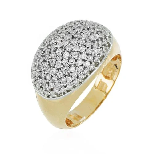 Ring aus 18 Kt Gold mit Diamant-Pavé - AD971/DB