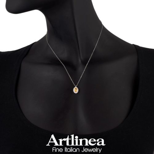 Halskette mit Diamanten und Edelsteinen