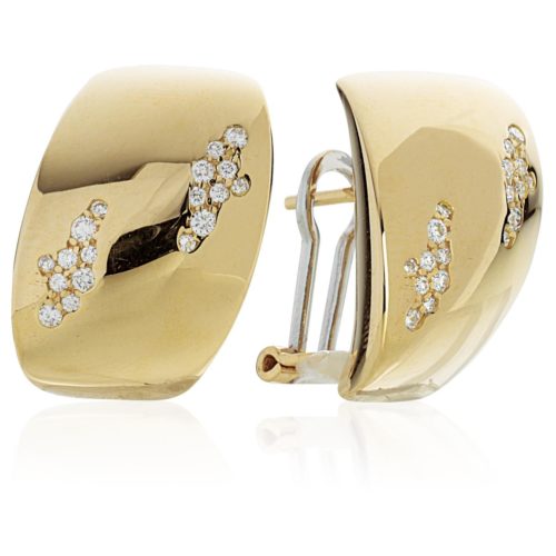 Ohrring aus 18 Kt Gold mit Diamantpavé - OD429