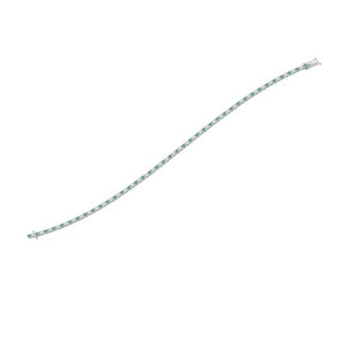 Tennisarmband, 1,7 mm, mit abwechselnd farbigen Steinen ​​und weißem Diamanten - BD152