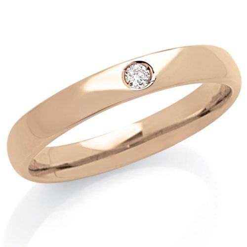 Ehering aus 18 Kt Gold mit einem 3,3 mm breiten Diamanten - ADF052P
