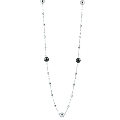 Chanel-Halskette aus rhodiniertem 925er Silber - ZCL944-LL