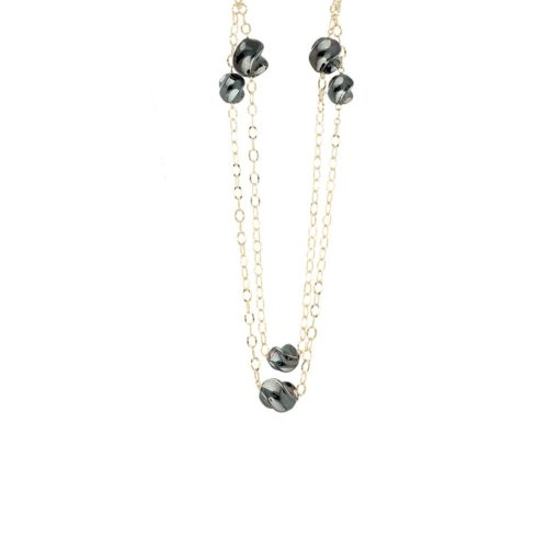 Chanel-Halskette aus vergoldetem 925er Silber - ZCL983-LQ