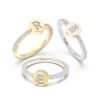 Anpassbarer Ring aus 18-karätigem Gold mit Diamanten - AFF20