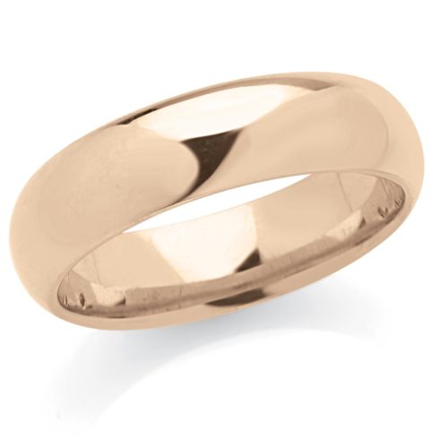 6 mm breiter Ehering aus 18 Kt Gold - ADF047P