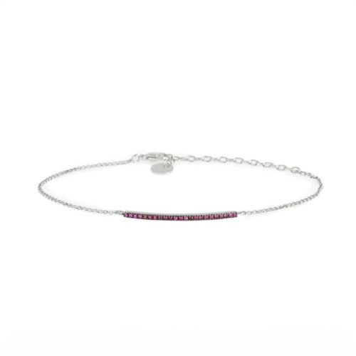 Großes Tennisarmband aus 18 kt Gold und Edelsteinen - BD183
