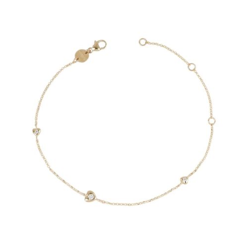 Armband aus 18-karätigem Gold mit natürlichen weißen Diamanten - BD224