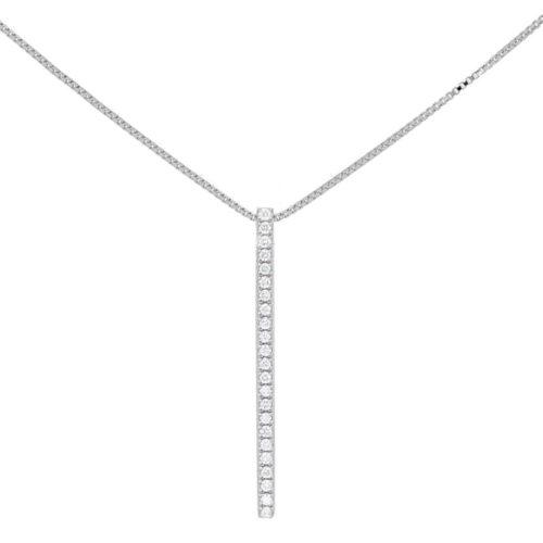 Halskette aus 18-karätigem Gold mit natürlichen weißen Diamanten - CD724/DB-LB