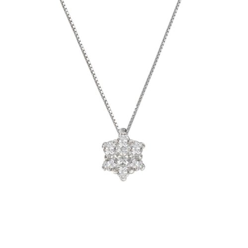 Halskette aus 18 Karat Weißgold mit Diamantpavé - CD774/DB-LB