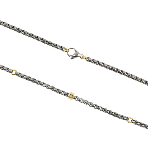 Halskette aus Titan und 18 Karat Gold - CTU038