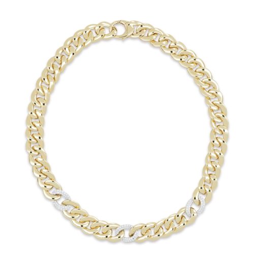 Halskette aus 18Kt Gelb- und Weißgold - CV917/C-LN