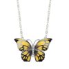 Mittelgroße Schmetterling-Halskette aus 925er Silber mit handgefertigter Emaille