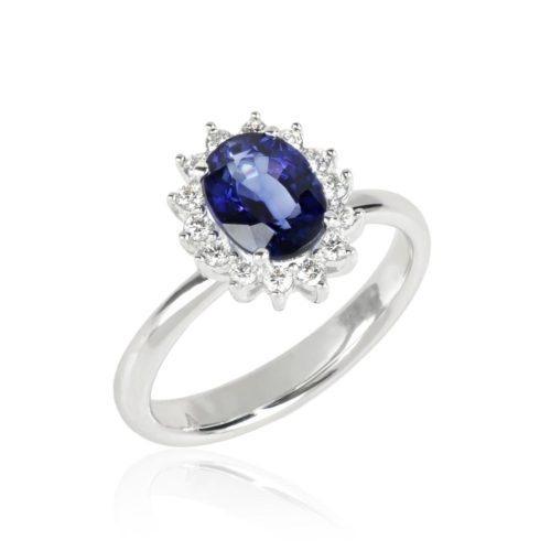 Goldring mit Diamanten und Edelsteinen