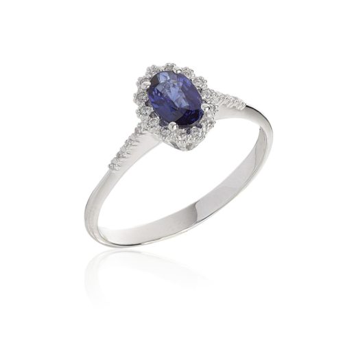 Goldring mit Diamanten und Edelsteinen