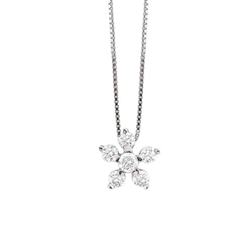 Halskette mit Sternanhänger mit Diamanten
