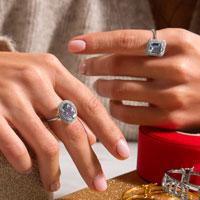 Goldring mit Diamanten und Aquamarin