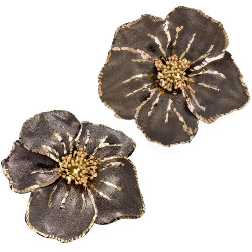 Blumenohrringe aus 18 Kt Gold