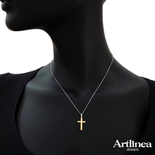 Kreuzkette aus 18 Kt Gold