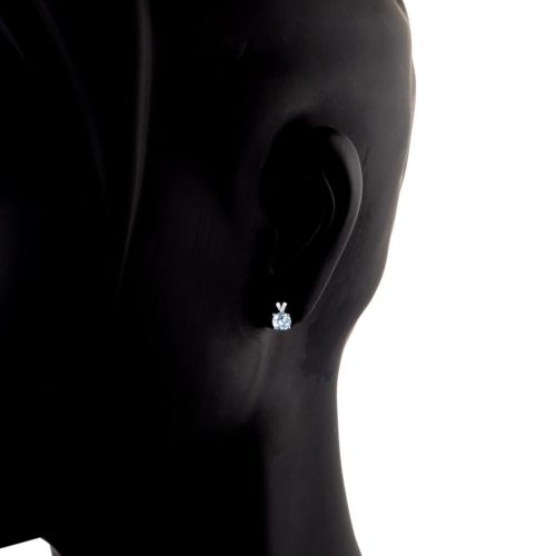 Goldohrringe mit Diamanten und Aquamarin