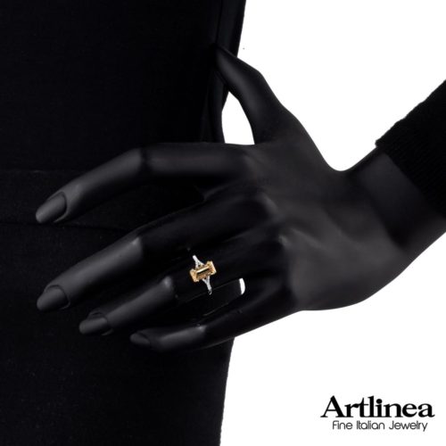 Goldring mit Diamanten und Edelsteinen