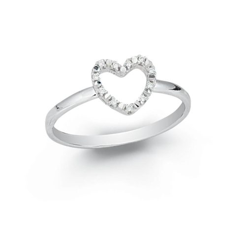 Herzring mit Diamanten