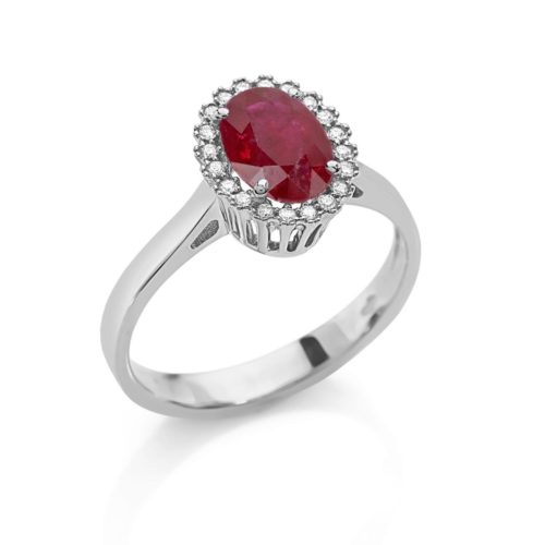 Goldring mit Diamanten und Edelsteinen