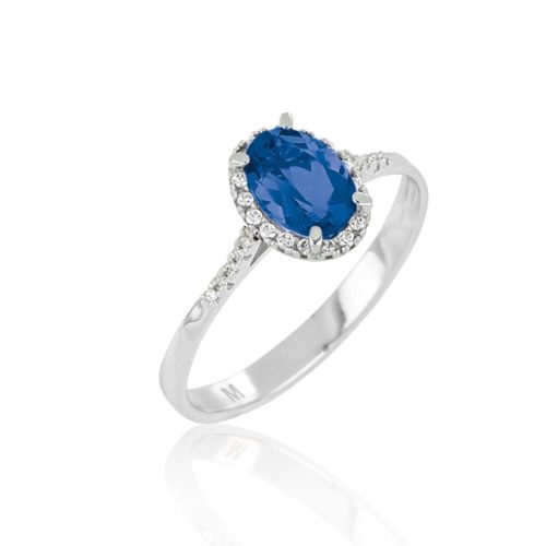 Goldring mit Diamanten und Edelsteinen