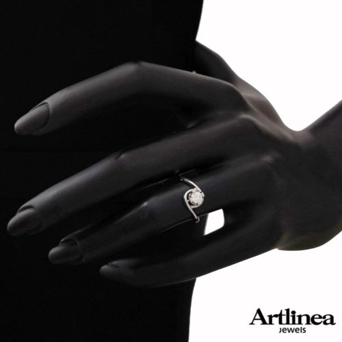 Valentino-Solitärring mit Diamant