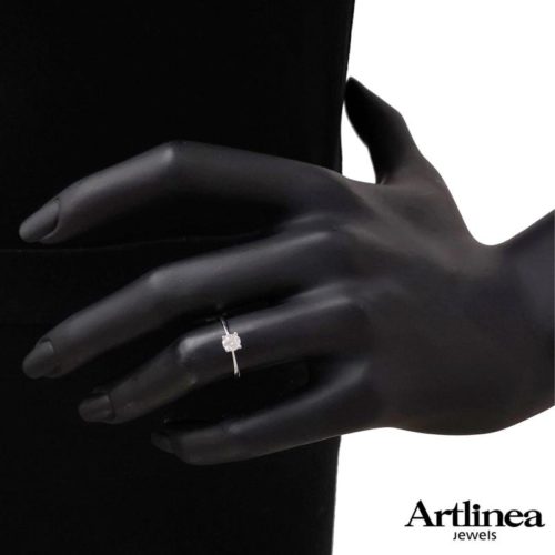 Klassischer Solitärring mit Diamant