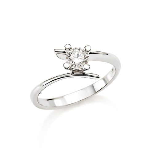 Contrarié Solitärring mit Diamant
