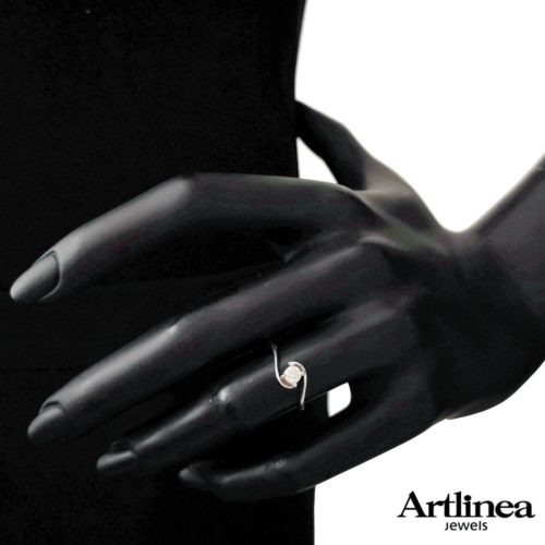 Valentino-Solitärring mit Diamant