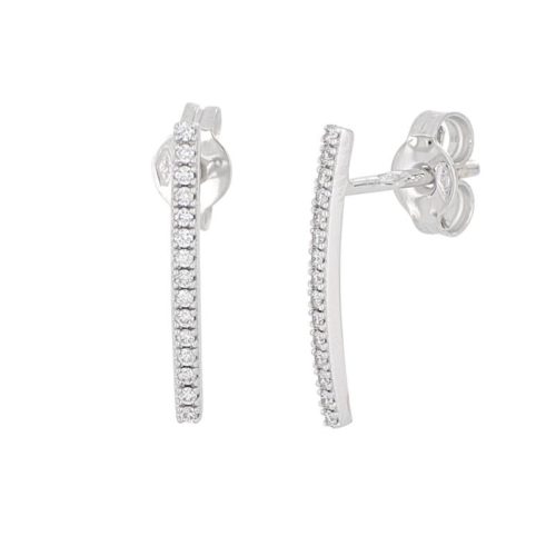 Ohrringe aus 18-karätigem Gold mit natürlichen weißen Diamanten - OD559/DB-LB