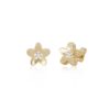 Blumenohrringe aus Gold mit Diamanten - OD852
