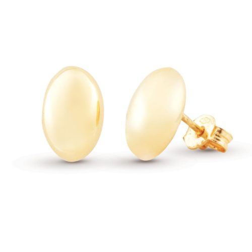 Ovale Ohrringe aus 18 Kt poliertem Gelbgold - OP0035-LG