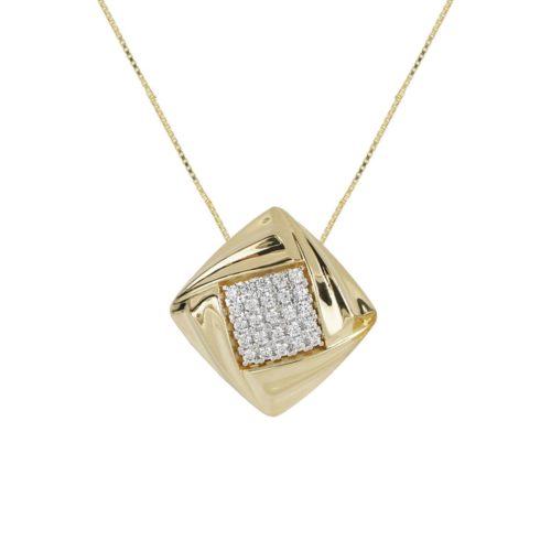 Halskette aus 925er Silber mit Zirkonpavé - ZCL1476-LN