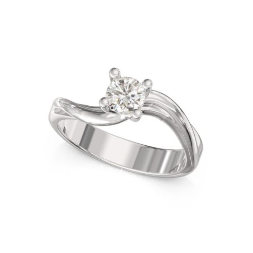 Valentino-Solitärring mit Diamant